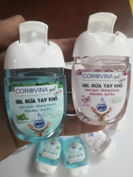 Gel rửa tay Corovina dạng chai oval 30ml