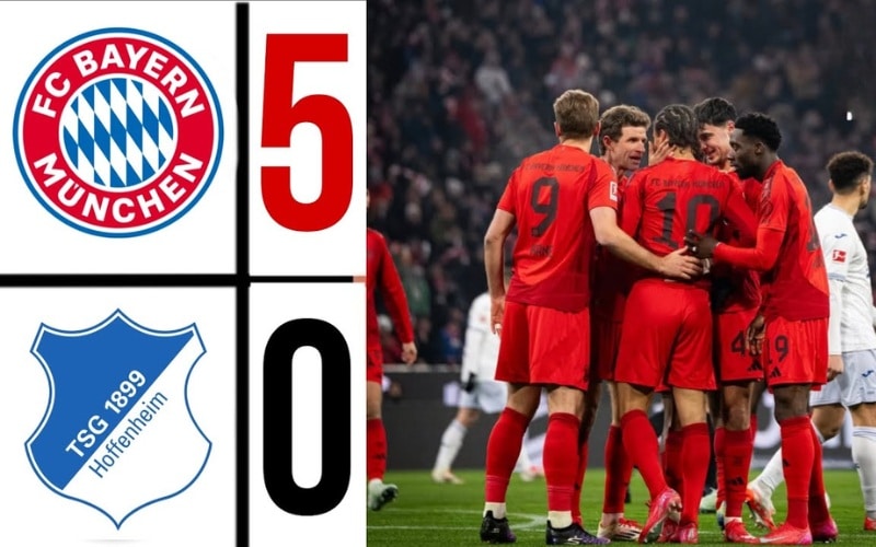 Bayern Munich vs Hoffenheim - Hủy diệt với 5 bàn thắng