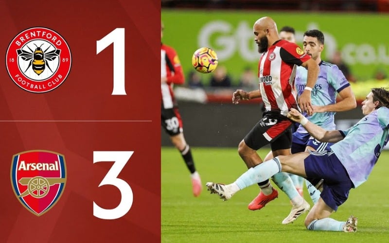 Brentford vs Arsenal: Arsenal đè bẹp Brentford