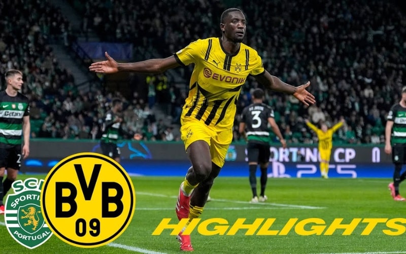 Sporting CP thua tan nát trước Dortmund